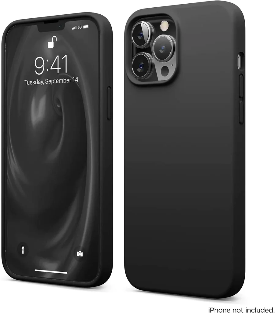 fi-yonity Back Cover for Apple iPhone 13 Pro (Black, Flexible, Pack of: 1)